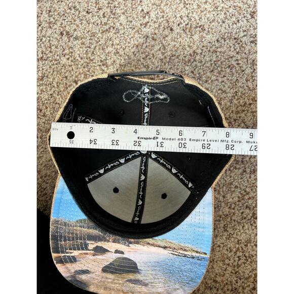 NWOT Alpha Maui Hemped Out Snapback Cap.  L/XL, Brown/Black, Hat, Hawaii - Picture 5 of 5